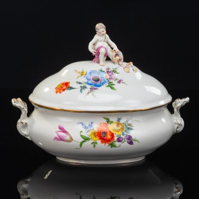 Купить Супница "Плодородие", Meissen (Мейсенский фарфор), фарфор, роспись, лепка, золочение, Германия, 1880-1920 гг.