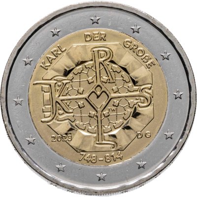 купить Германия 2 евро (euro) 2023 G 1275 лет со дня рождения Карла Великого, знак монетного двора "G" - Карлсруэ