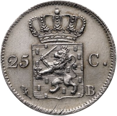 купить Нидерланды 25 центов (cents) 1824