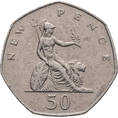купить Великобритания 50 новых пенсов (new pence) 1976
