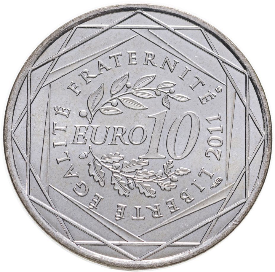 Монета Франция 10 евро 2011 Лангедок-Руссильон стоимостью 3000 руб.