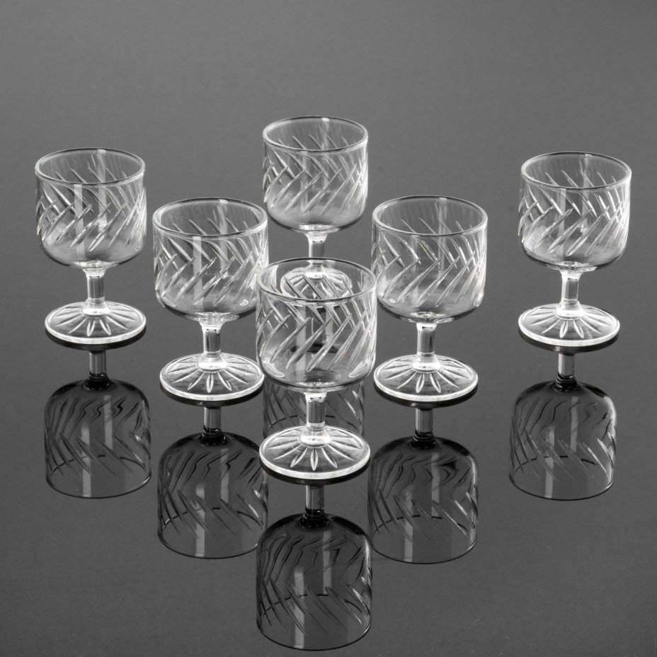 Набор рюмок "Галактика" на 6 персон в родной коробке, хрусталь ...