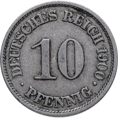 купить Германия 10 пфеннигов 1900 знак монетного двора: "A" - Берлин