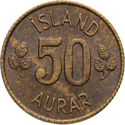 купить Исландия 50 эйре (aurar) 1970