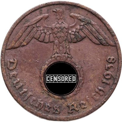 купить Германия, Третий рейх 1 рейхспфенниг (reichspfennig) 1938 "А"