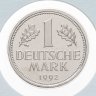 Купить Германия 1 марка 1992, знак монетного двора: "D" в буклете с маркой