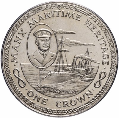 купить Остров Мэн 1 крона 1982 "Морское наследие - SS Mona's Queen"