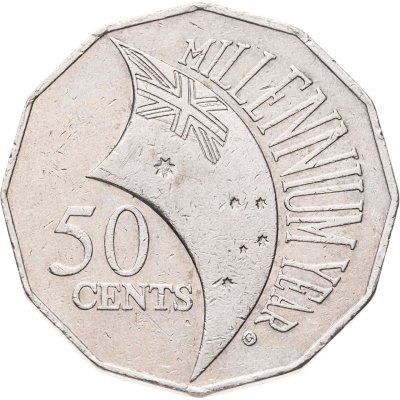 купить Австралия 50 центов (cents) 2000 Смена тысячелетия - 2000 год