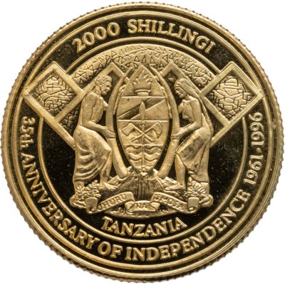 купить Танзания 2000 шиллингов (shillingi) 1996 XXVI летние Олимпийские игры, Атланта 1996 г. - бег (большой герб)