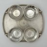 Купить Набор кофейных чашек на подносе (4 шт.), мельхиор (медь-никель), СССР, 1970-1990 гг.