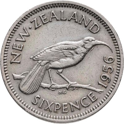 купить Новая Зеландия 6 пенсов (pence) 1956