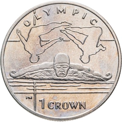 купить Остров Мэн 1 крона (crown) 2012 "XXX летние Олимпийские Игры, Лондон 2012 - Плавание"