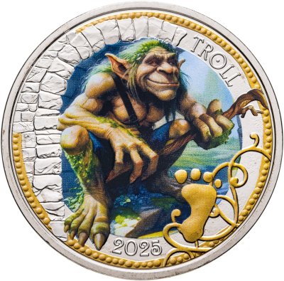 купить Австрия 3 евро 2025 "Фантастические Мифические существа - Тролль"