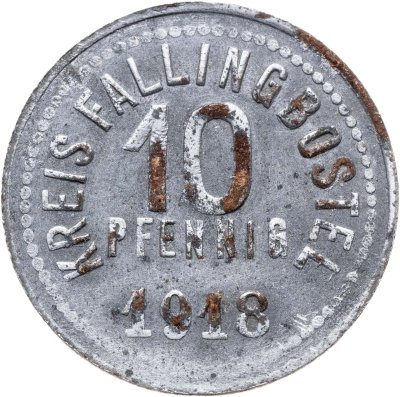 купить Германия, Ганновер, Фаллингбостель 10 пфеннигов 1918