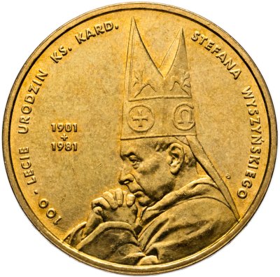купить Польша 2 злотых 2001 "100 лет со дня рождения Стефана Вышинского"