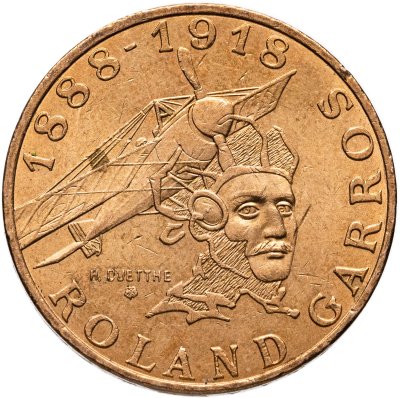 купить Франция 10 франков (francs) 1988 "100 лет со дня рождения Ролана Гарроса"