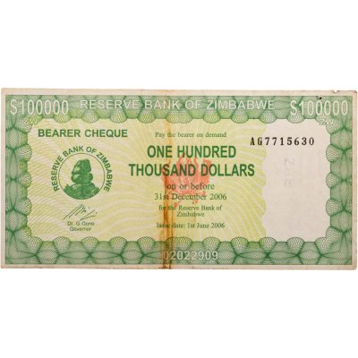 купить Зимбабве 100000 долларов 2006