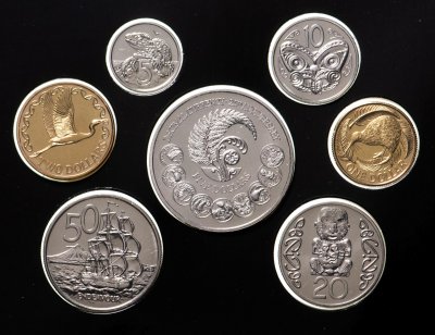 купить Новая Зеландия набор 7 монет 1992 "25 лет десятичной системе валюты Новой Зеландии"