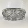 Купить Большой салатник (фруктовница/конфетница) с резным декором, стекло, алмазная грань, СССР, 1970-1990 гг.