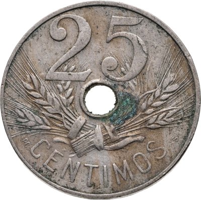 купить Испания 25 сентимо (centimos) 1927