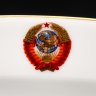 Купить Блюдо из Кремлевского сервиза с гербом СССР, фарфор, роспись, золочение, Ленинградский фарфоровый завод (ЛФЗ), СССР, 1960-1980 гг.
