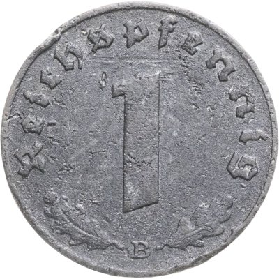 купить Германия, Третий Рейх 1 рейхспфенниг 1942 "В"