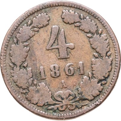 купить Австрия 4 крейцера (kreuzer) 1861 A