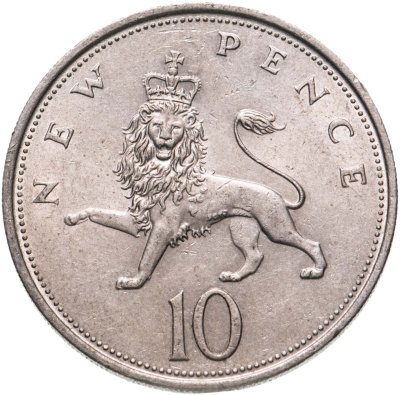 купить Великобритания 10 новых пенсов 1969