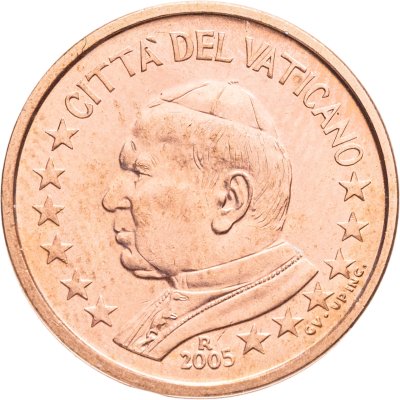 купить Ватикан 2 цента (cents) 2005 "Портрет Папы Иоана Павла II"