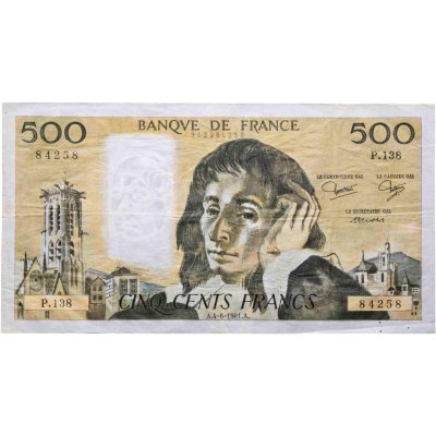 купить Франция 500 франков 1981 года (Pick 156e)