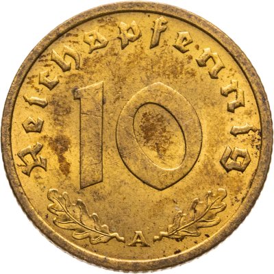 купить Германия (Третий рейх) 10 рейхспфеннигов (reichspfennig) 1939