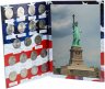 Купить США полный набор квотеров (1/4 доллара) 1999-2009 из серии "Территории и штаты" (57 штук) в альбоме