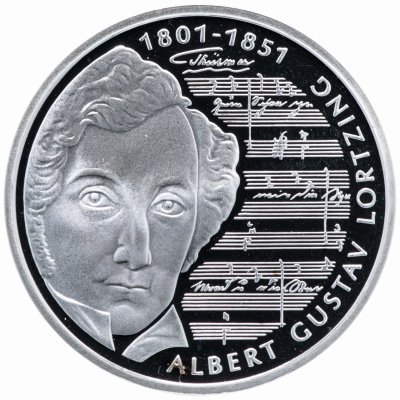 купить Германия (ФРГ)10 марок 2001 F "200 лет со дня рождения Альберта Лорцинга"