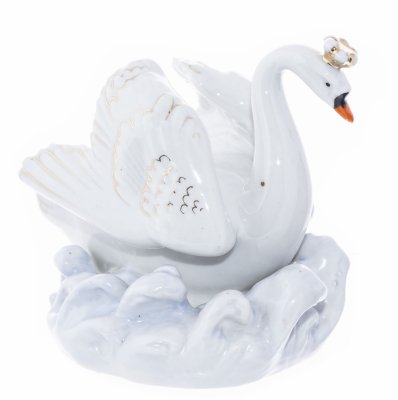 Купить Статуэтка "Царевна-лебедь", фарфор, роспись, золочение, Дулевский фарфоровый завод ("Дулево"), скульптор П. Кожин, СССР, 1952-1964 гг.