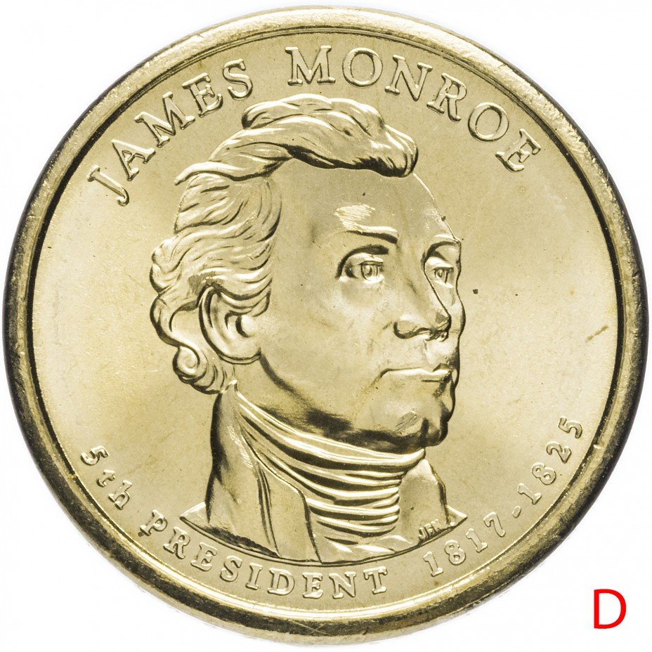 купить США 1 доллар 2008 D "5-ый Президент США - Джеймс Монро"