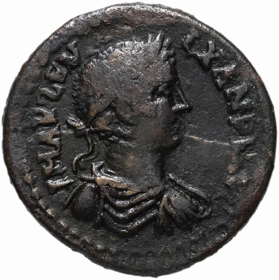 купить Римская империя, Александр Север, Троада, 222-235 годы, бронза 26мм.(пьяный геракл)