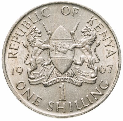 купить Кения 1 шиллинг (shilling) 1967