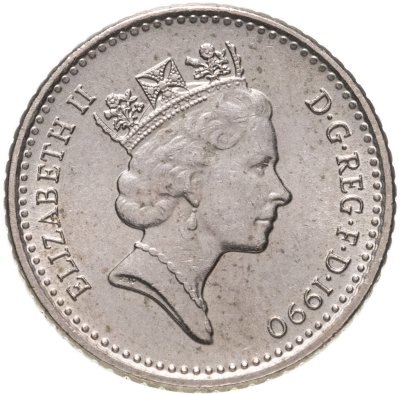 Купить Великобритания 5 пенсов 1990