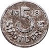 Купить Германия "Дюрен" 5 пфеннигов 1918 нотгельд