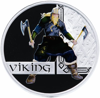 купить Тувалу 1 доллар 2010 "Воины народов мира - Викинг" в футляре, с сертификатом