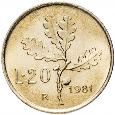 купить Италия 20 лир 1981-1983, случайный год