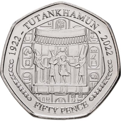 купить Великобритания 50 пенсов 2023 "100 лет открытию гробницы Тутанхамона"