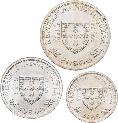 купить Португалия набор из 3-х монет (5, 10, 20 эскудо) 1960