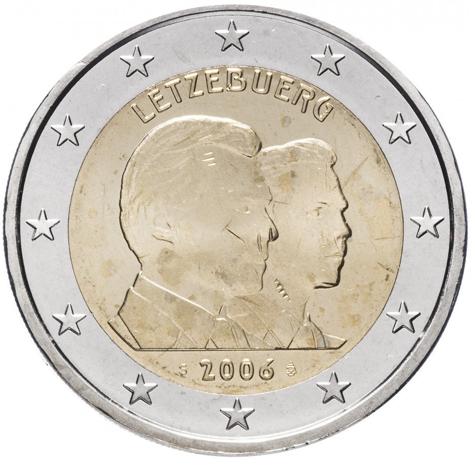 купить Люксембург 2 евро 2006 "25 лет наследному принцу Гийому"