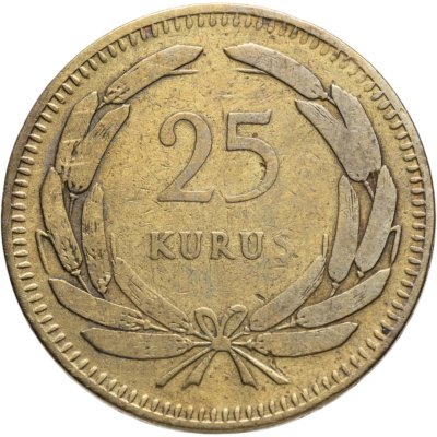 купить Турция 25 курушей (kurus) 1948