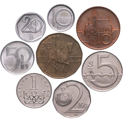 купить Чехия набор монет 1993-2003 (8 штук)
