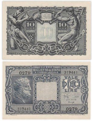 купить Италия 10 лир 1944
