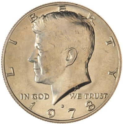 купить США 50 центов (1/2 доллара, half dollar) 1978 D Kennedy Half Dollar (Кеннеди) знак монетного двора "D" - Денвер