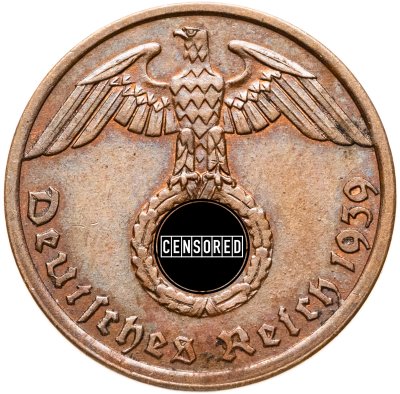 купить Германия, Третий рейх 1 рейхспфенниг (reichspfennig) 1939 A