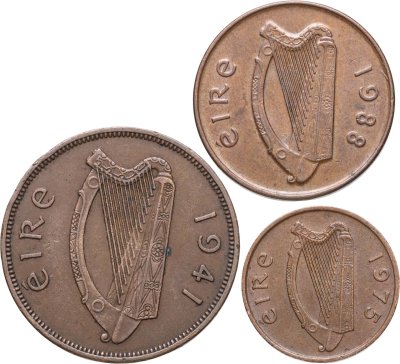 купить Ирландия набор из 3 монет 1 и 2 пенни 1941-1988